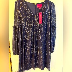 Lilly, long sleeve silk dress